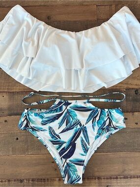 Women’s High Waisted Flounce Bikini Set